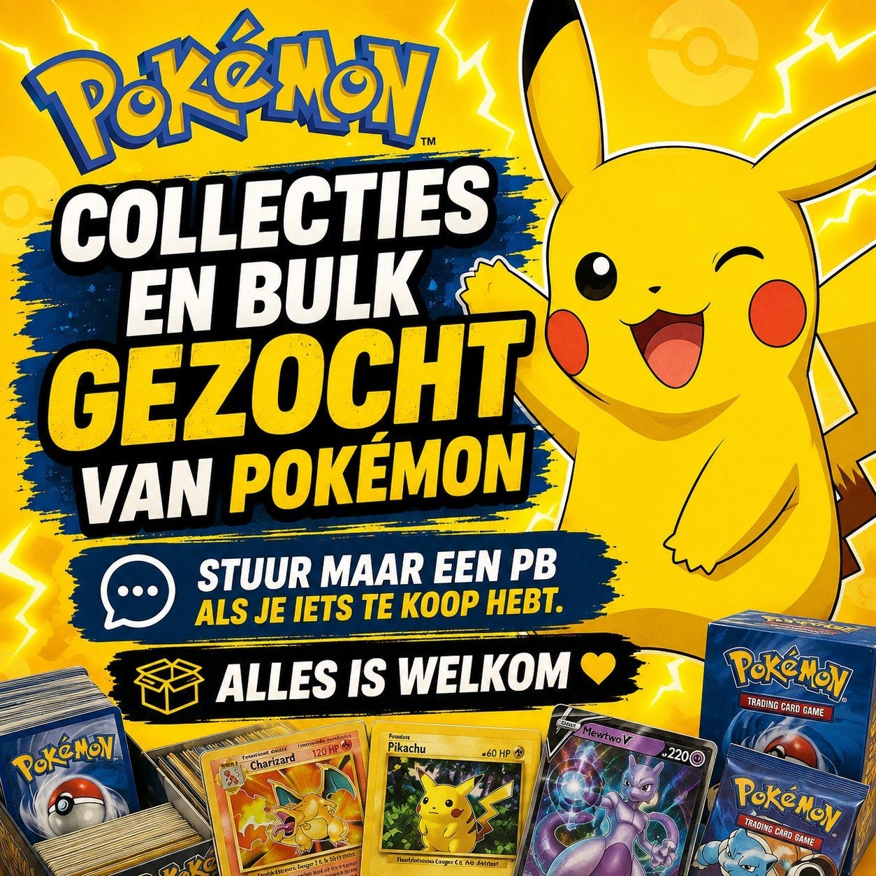 Pokémon collecties , bulk en accessoires gezocht, Enlèvement