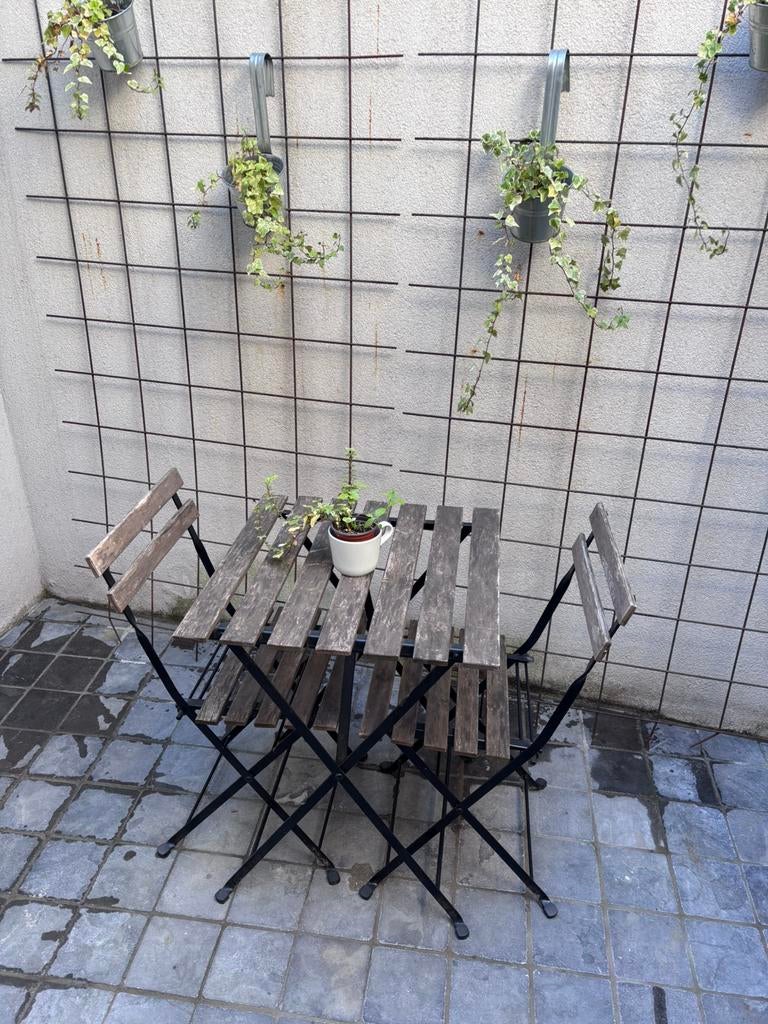 Tuin tafel en stoelen (IKEA TÄRNÖ), Tuin en Terras, Ophalen, Gebruikt, Eettafel, 6 zitplaatsen