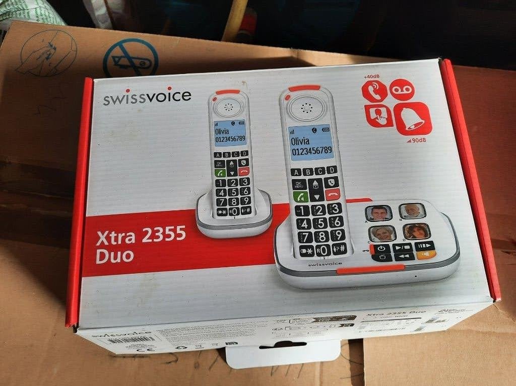 Swissvoice Xtra 2355 Duo Draadloze DECT Telefoon, Enlèvement ou Envoi, Comme neuf, 2 combinés