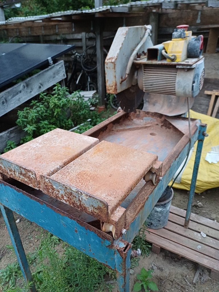 Steenzaagmachine Tafelzaag - watergekoeld met extra zaagblad, Doe-het-zelf en Bouw, Ophalen, Gebruikt, Overige typen, 70 mm of meer