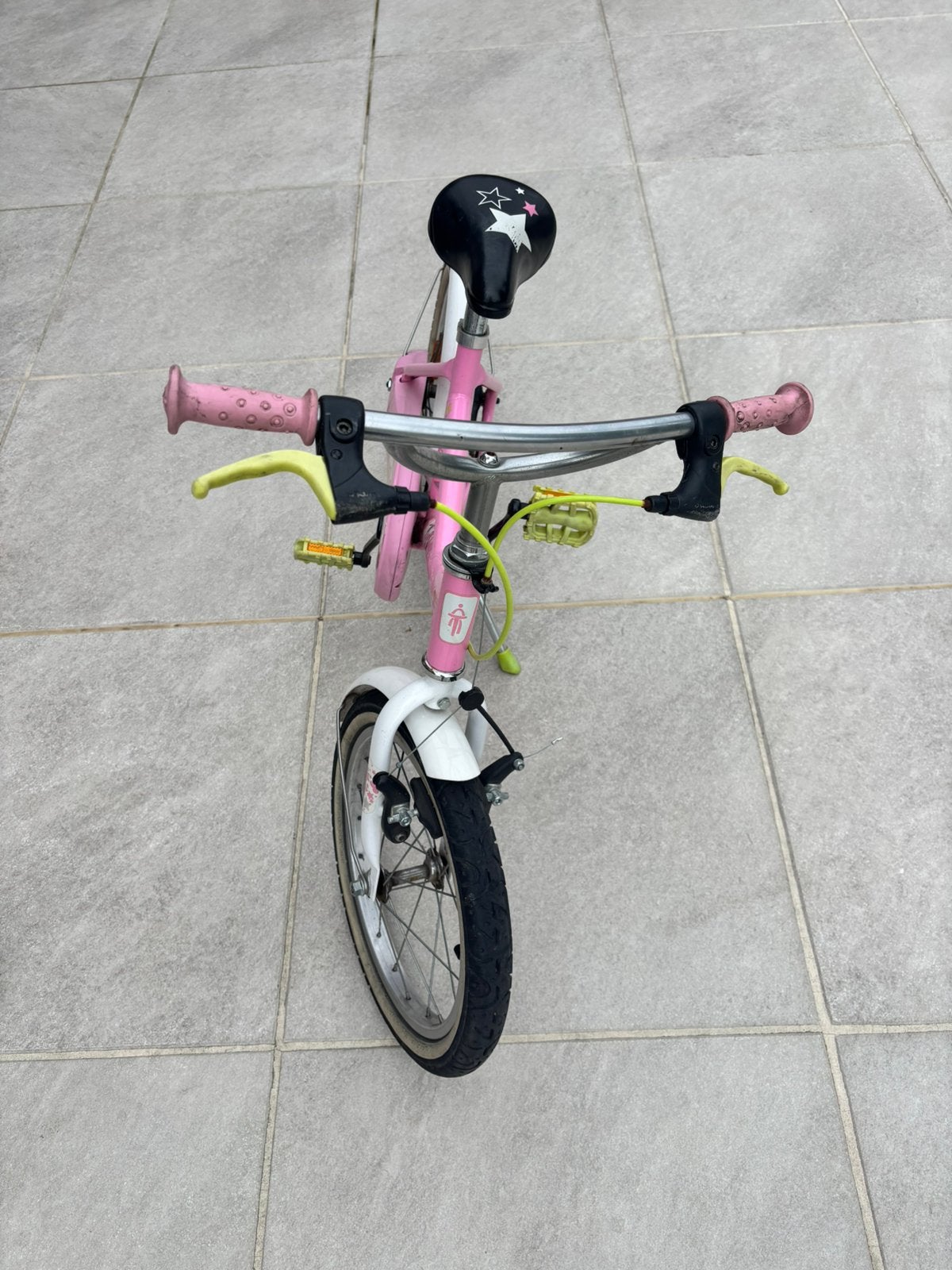 Meisjesfiets 16 inch, Fietsen en Brommers, Ophalen, Gebruikt, Velgrem, 16 tot 20 inch