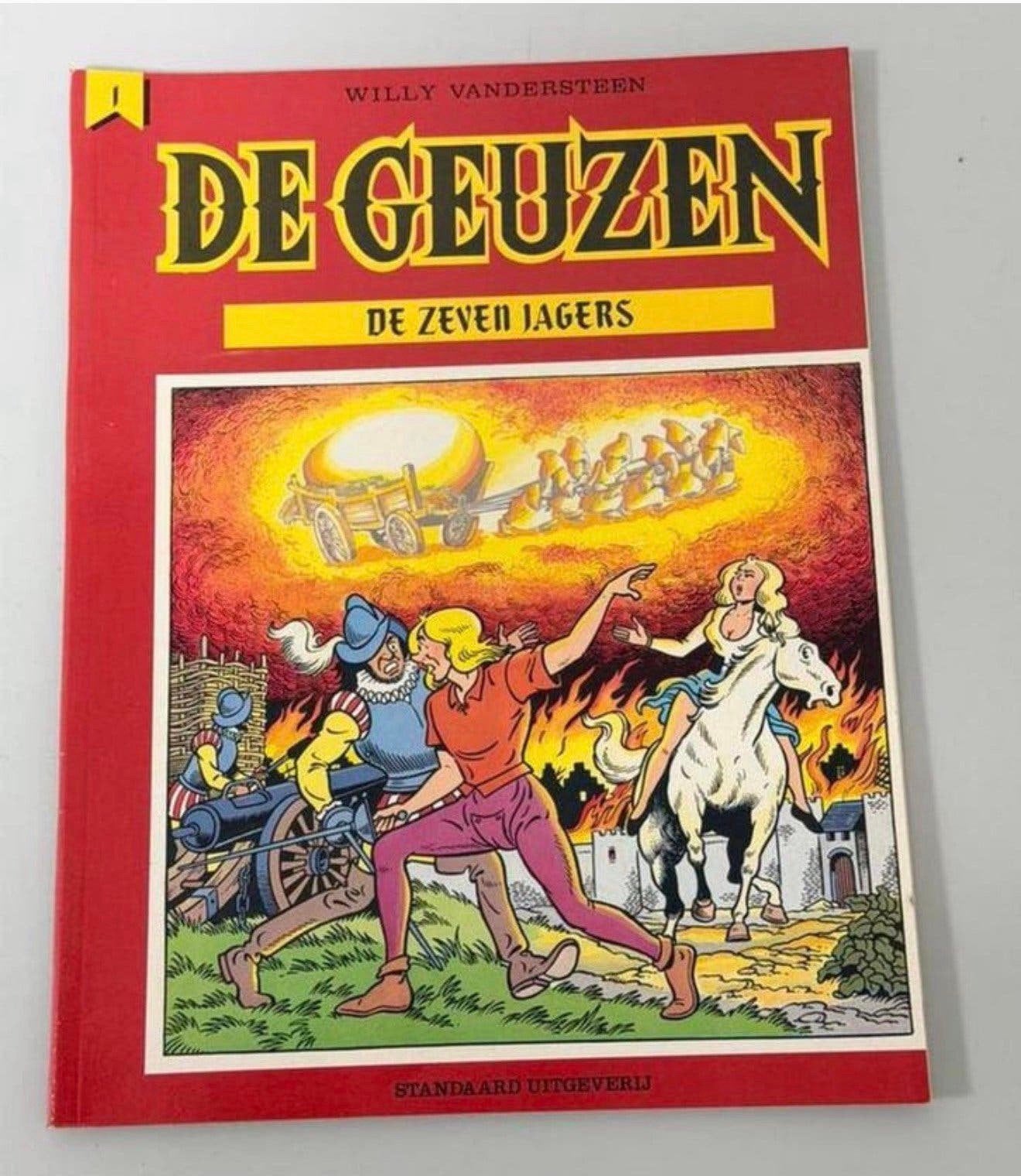 De Geuzen 01 – De Zeven Jagers | 1e druk 1985 | Vandersteen, Eén stripboek, Ophalen of Verzenden, Zo goed als nieuw