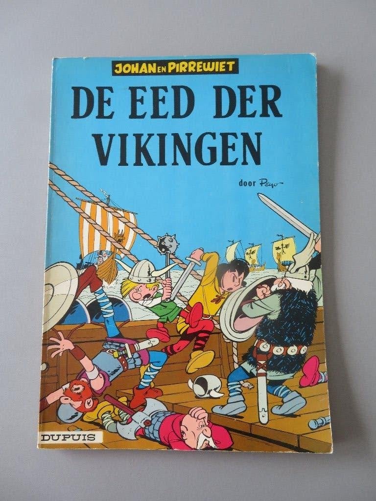 Johan en Pirrewiet De Eed der Vikingen nr5 Peyo 1967, Boeken, Eén stripboek, Verzenden, Zo goed als nieuw, Peyo