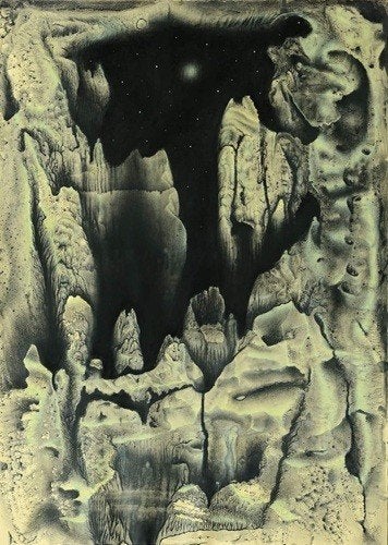 Kunsthandel Gennep - "Magische Afgronden 2", Antiek en Kunst, Kunst | Schilderijen | Modern, Verzenden, Papier/karton, Gesigneerd