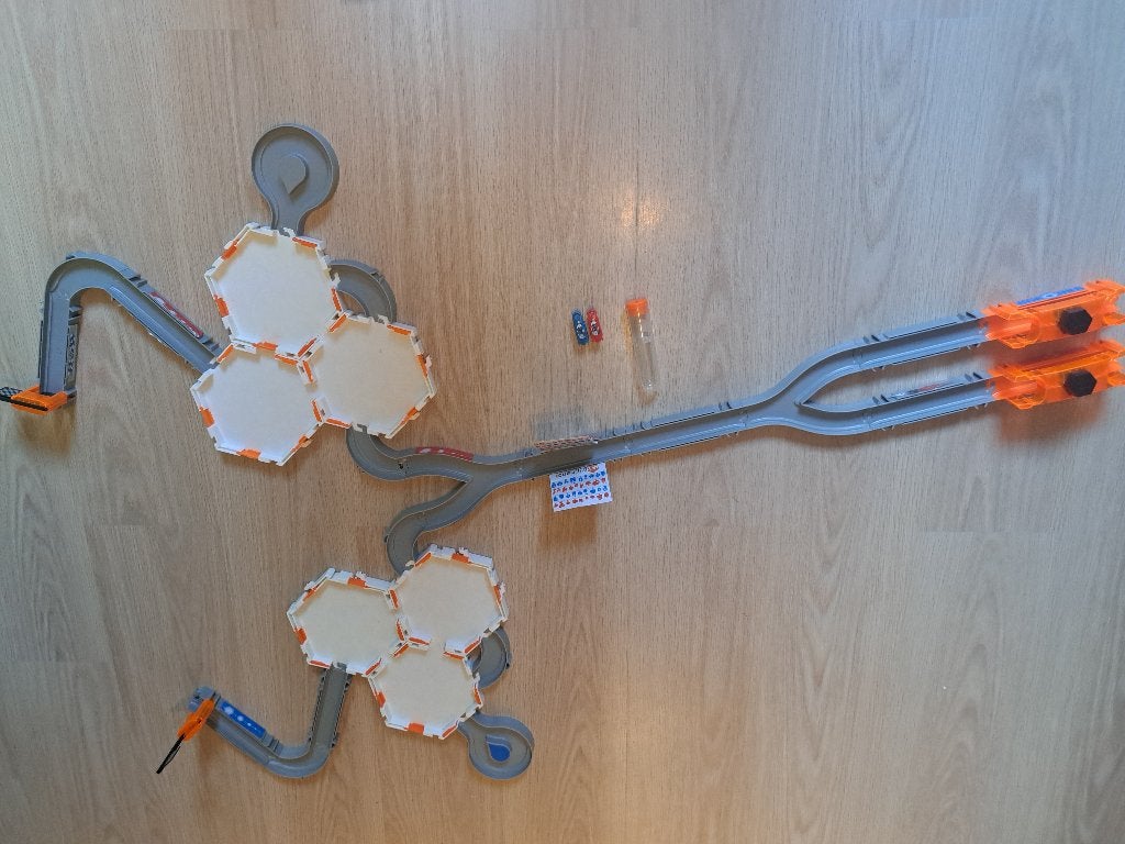 Parcours de course HEXBUG Nano Raceway complet + 2 Nano, Enfants & Bébés, Autres marques, Enlèvement ou Envoi, Comme neuf, Circuit