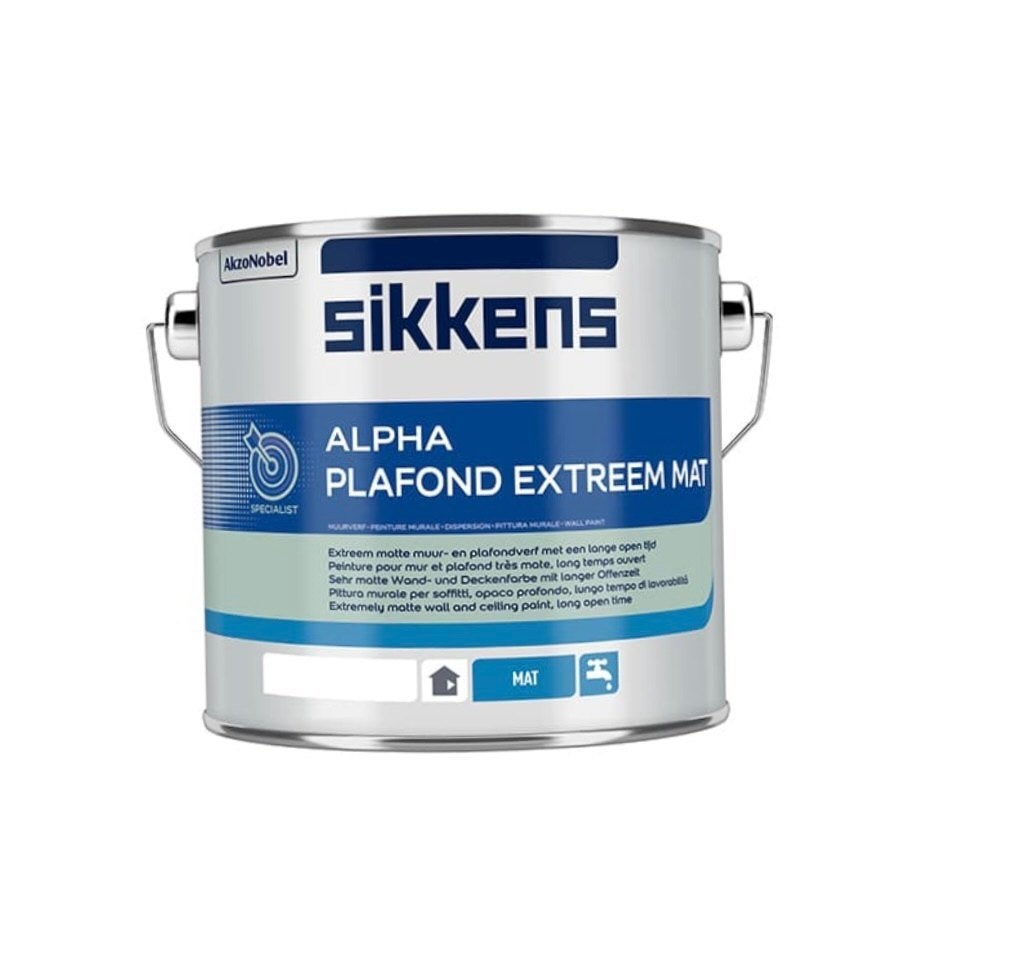 Sikkens Alpha Plafond Extreem Mat 2,5 liter WIT Ongeopend!, Bricolage & Construction, Peinture, Vernis & Laque, Neuf, Moins de 5 litres
