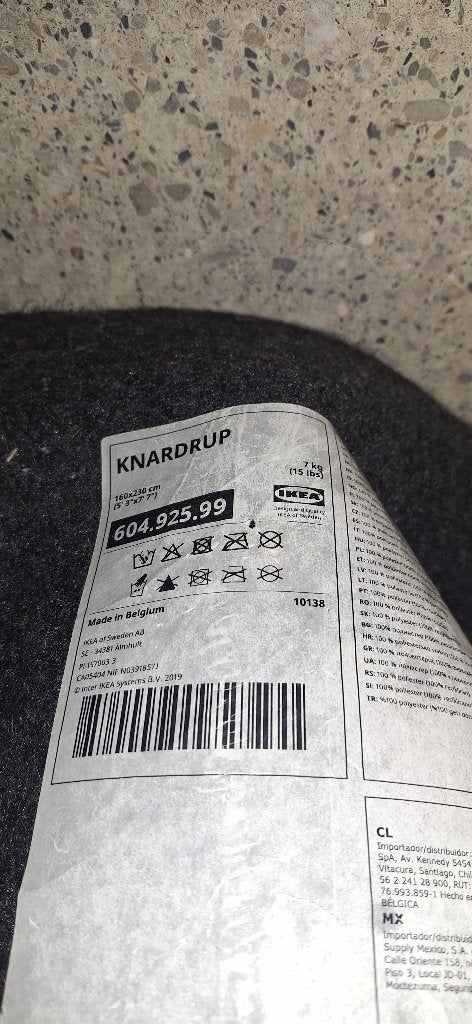 Mat grijs, Huis en Inrichting, Ophalen, Gebruikt, Grijs, Rechthoekig