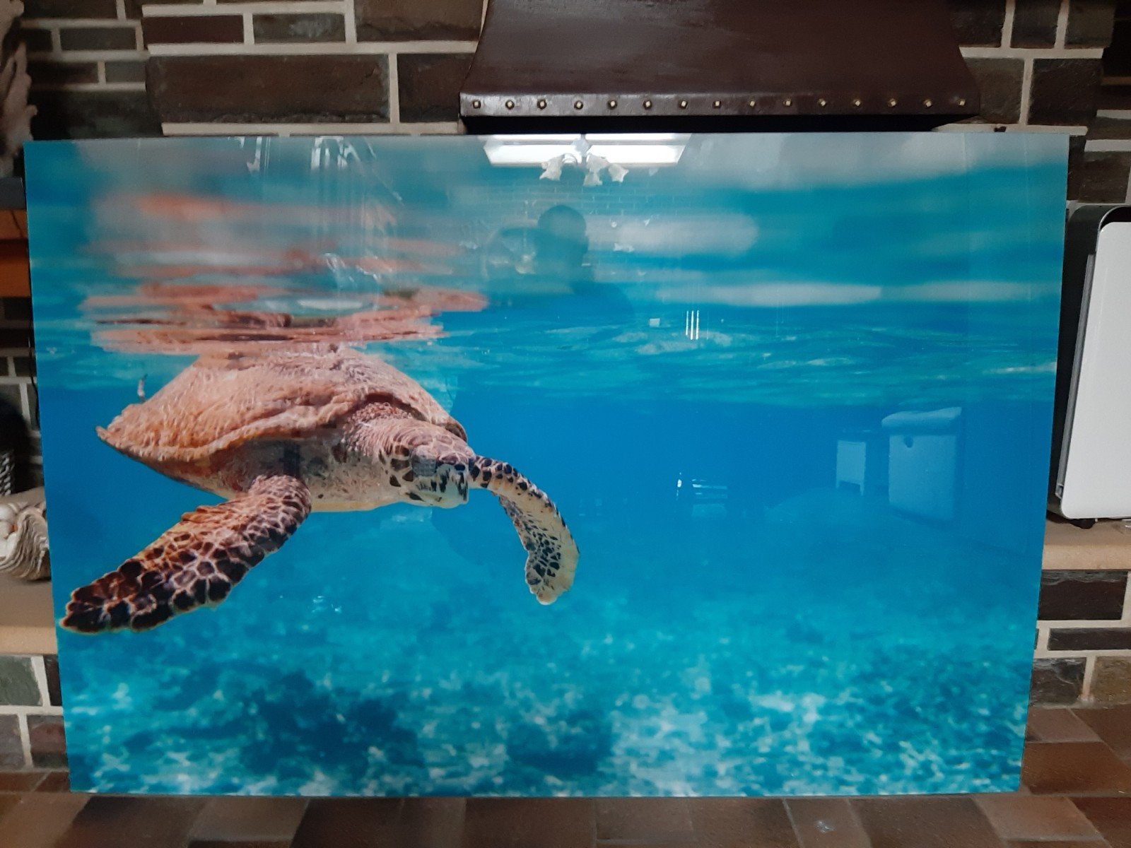 Décoration murale sur plexiglas 150cm sur 100cm, Enlèvement, Comme neuf, Verre, Panneau mural