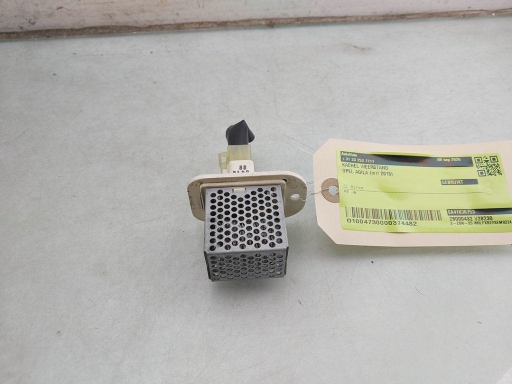 RESISTANCE CHAUFFE Opel Agila (B) (|95514669|93194804|), Opel, Opel Automobile GmbH, Utilisé, Kontakt-opel@opel.com