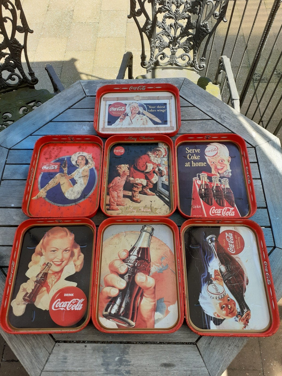 Coca cola dienblad vintage, Ophalen of Verzenden, Gebruikt