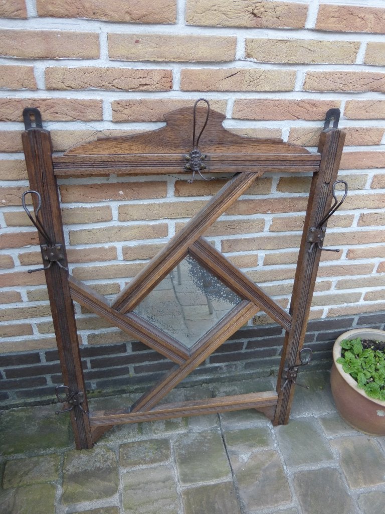 Eiken kapstok vintage, Ophalen, Gebruikt, Hout