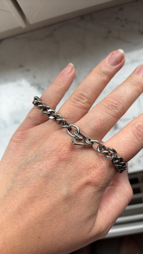 Armband zilver, Handtassen en Accessoires, Enkelbandjes en Enkelkettinkjes, Ophalen of Verzenden, Zo goed als nieuw, Zilver