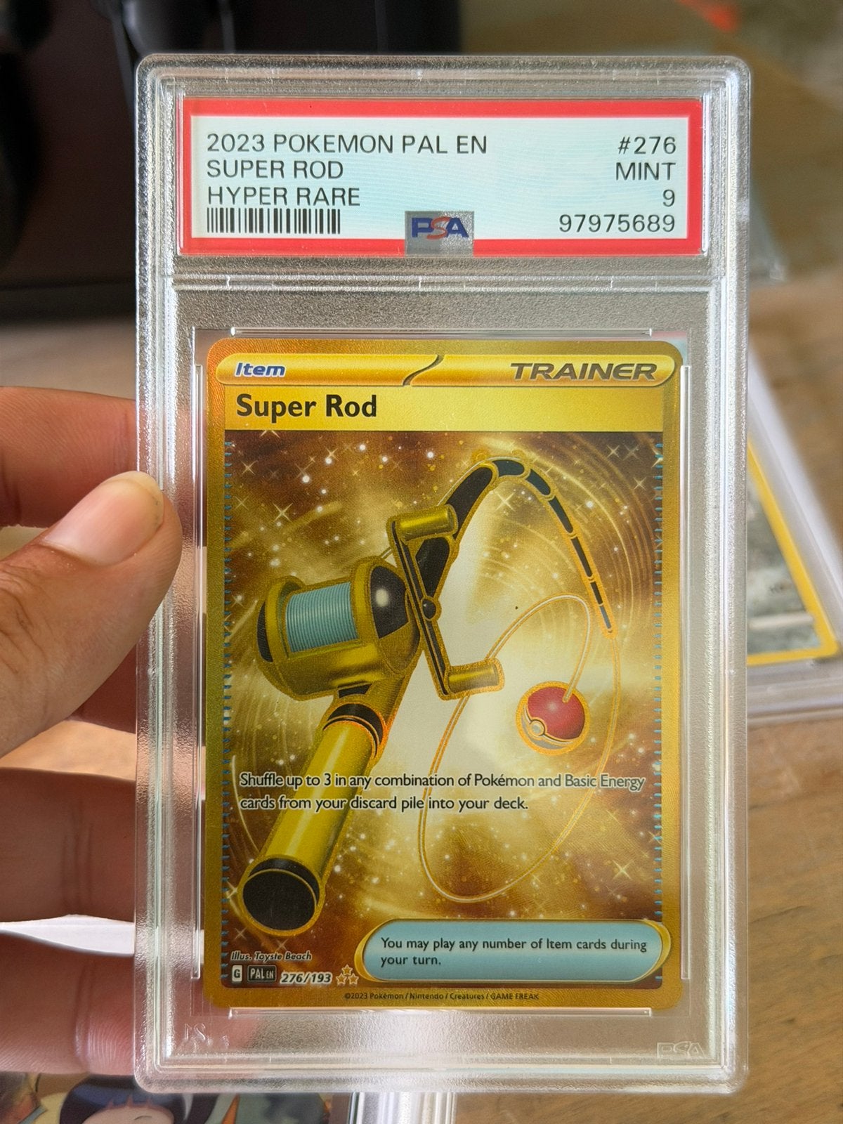 Bavoir Super Rod Hyper Rare 276 Paldea Evolved PSA 9 2023, Enlèvement ou Envoi, Comme neuf