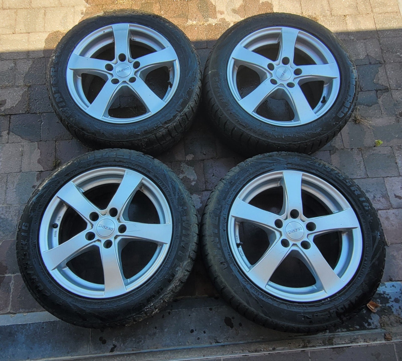 4x Dezent lichtmetalen velgen 5x112  16 inch, Auto-onderdelen, Banden en Velgen, Ophalen, 16 inch, Band(en)