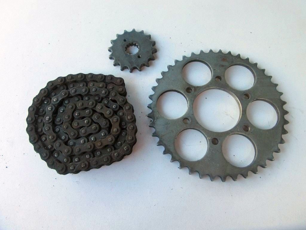Kawasaki Z650 kettingset KZ605 tandwielset ketting set Z 650, Enlèvement ou Envoi, Utilisé