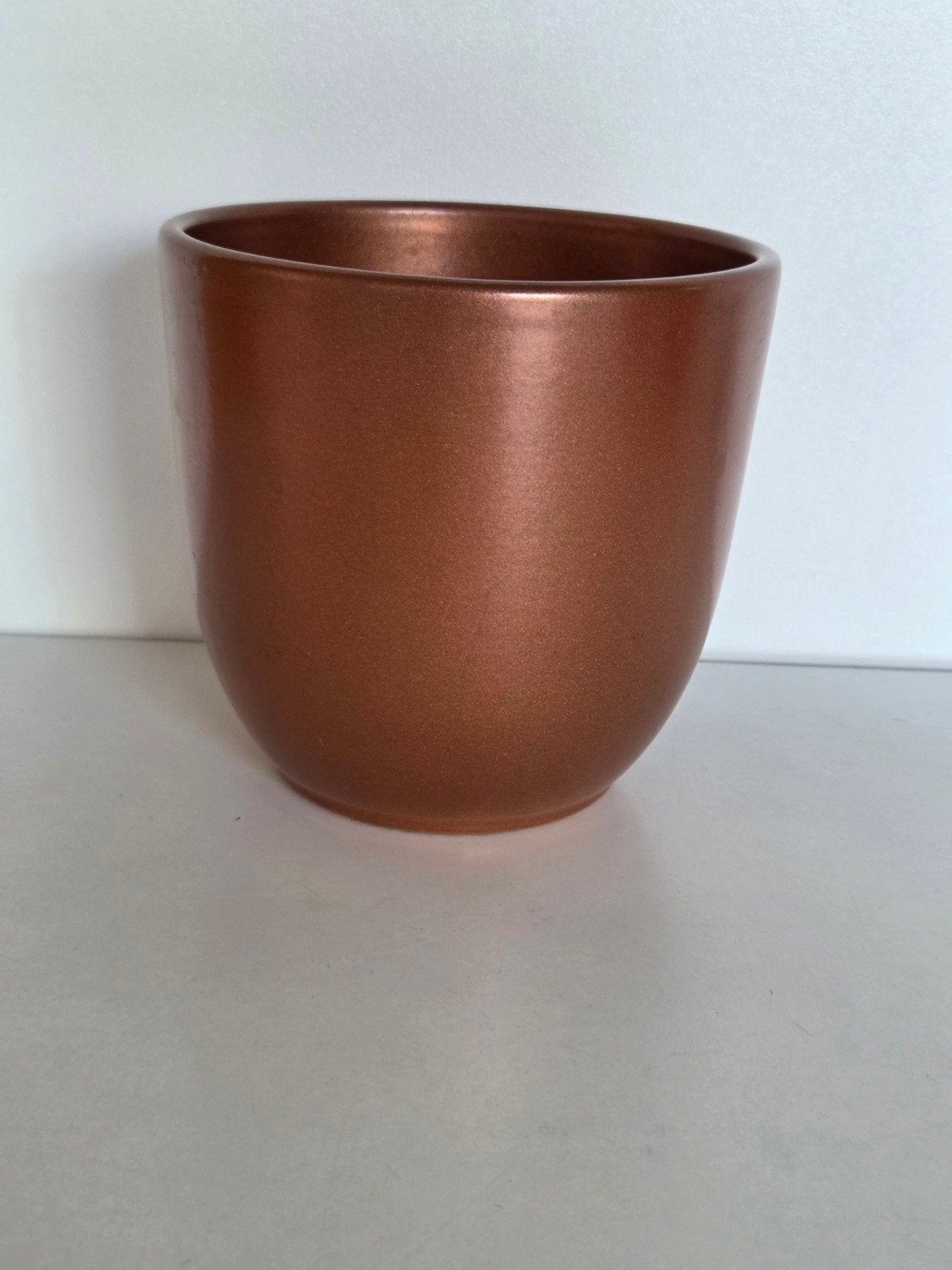 Pot de fleurs en céramique couleur bronze, Jardin & Terrasse, Enlèvement ou Envoi, Comme neuf