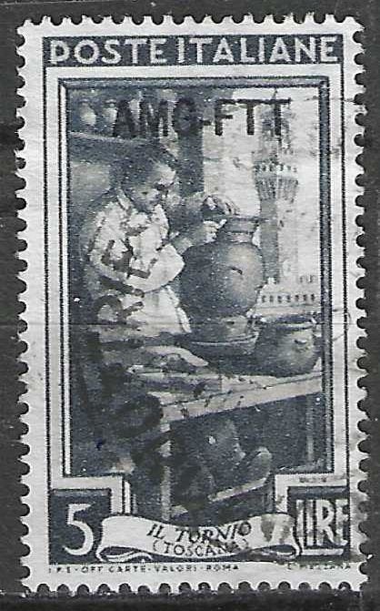 Italie-Trieste 1950 - Yvert 87 - L'Italie au travail (ST), Envoi, Affranchi