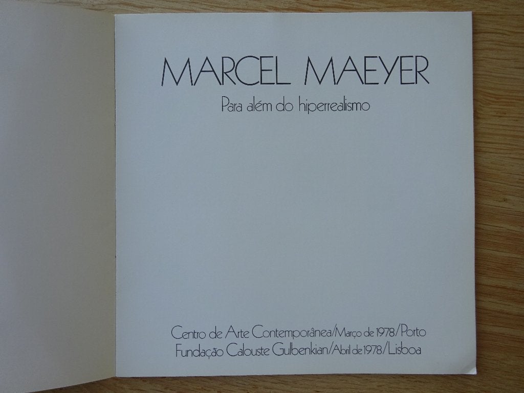 Marcel Maeyer, Fundaçao Calouste Gulbenkian, 1978, Ophalen of Verzenden, Gelezen, Schilder- en Tekenkunst