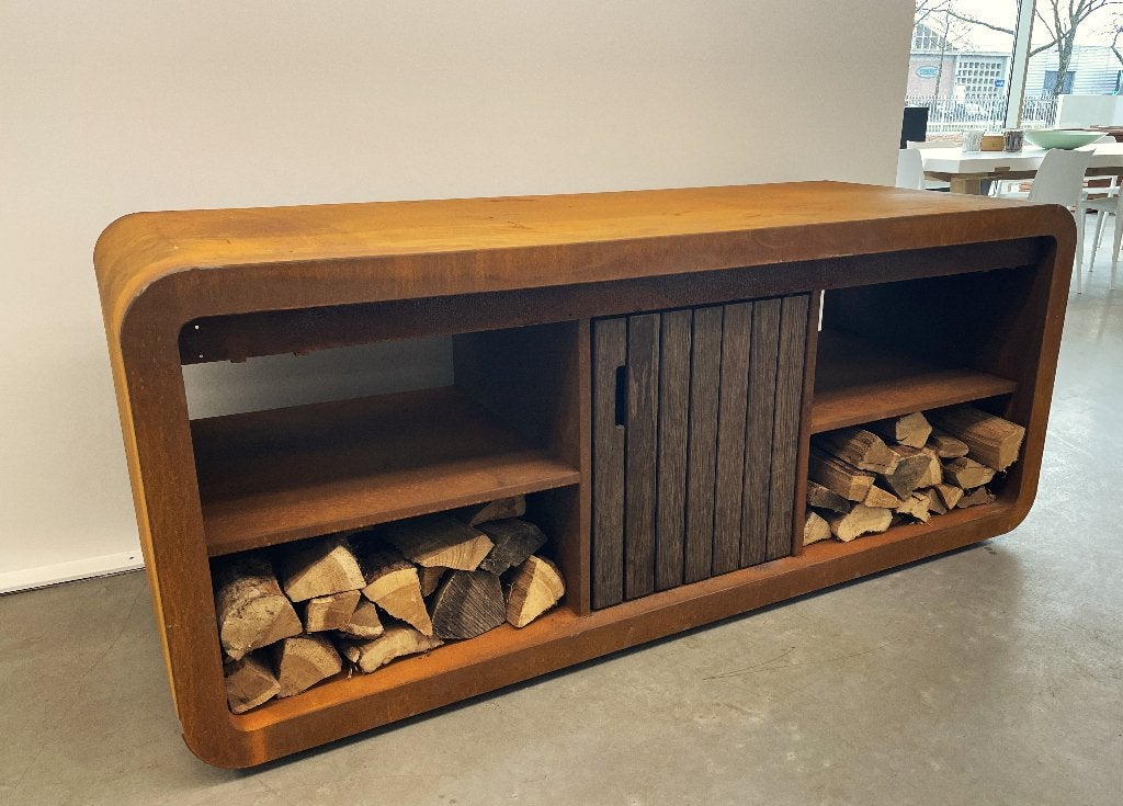 Cortenstaal onderstel, buitenkeuken, werktafel, Tuin en Terras, Ophalen of Verzenden, Nieuw, Houtskool, Vrijstaand