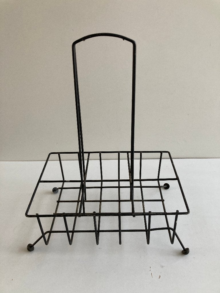 Porte-bouteille vintage en métal noir des années 60 à 70, Antiquités & Art, Enlèvement ou Envoi