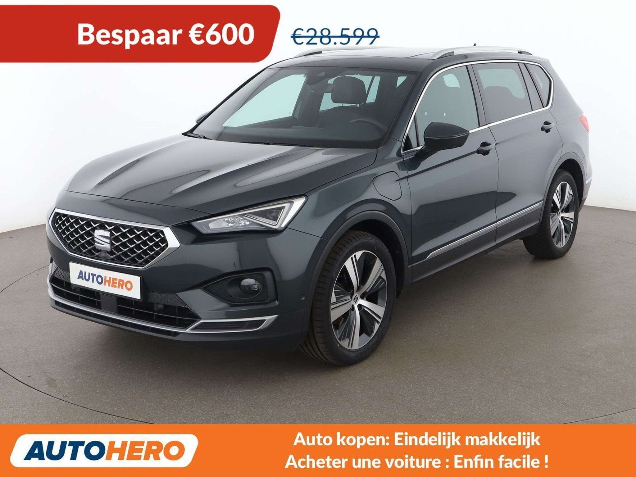 SEAT Tarraco 1.4 TSI e-HYBRID Xcellence (automatique), Autos, Argent ou Gris, Achat, Euro 6, Noir