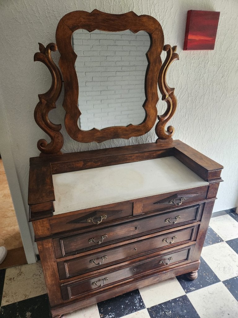 Antiek badkamermeubel, Ophalen