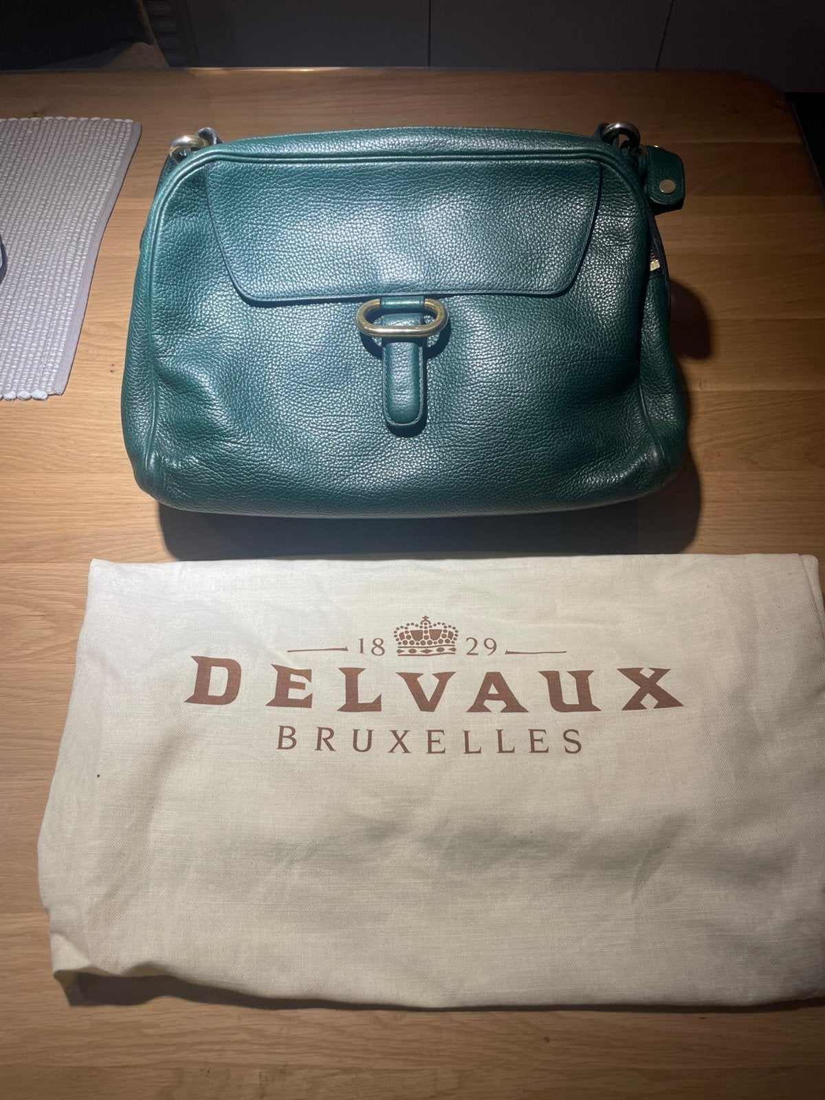 Delvaux handtas, Handtassen en Accessoires, Ophalen, Gebruikt, Groen