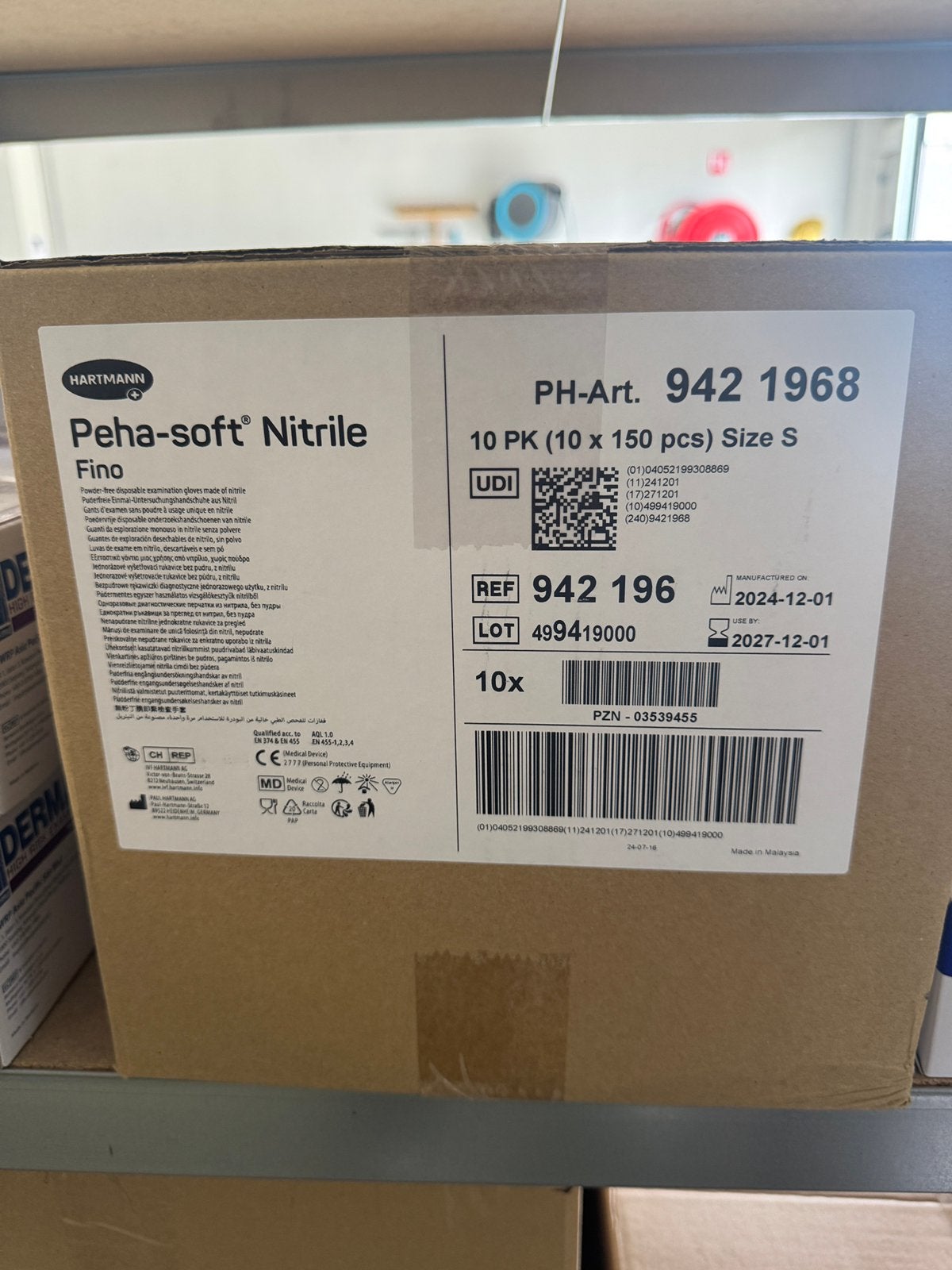 Gants nitrile peha-soft hartmann taille S, Enlèvement ou Envoi, Neuf