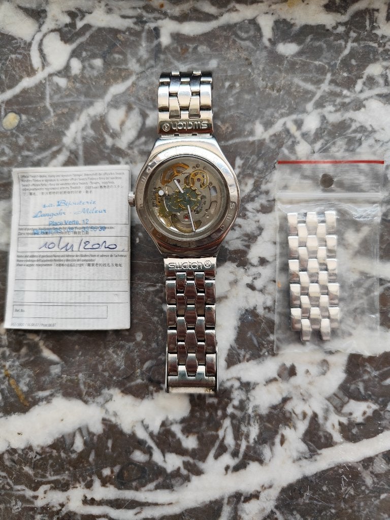 Montre Swatch Irony Automatic Skeleton (Unisexe), Montre-bracelet, Autres marques, Acier, Avec bracelet