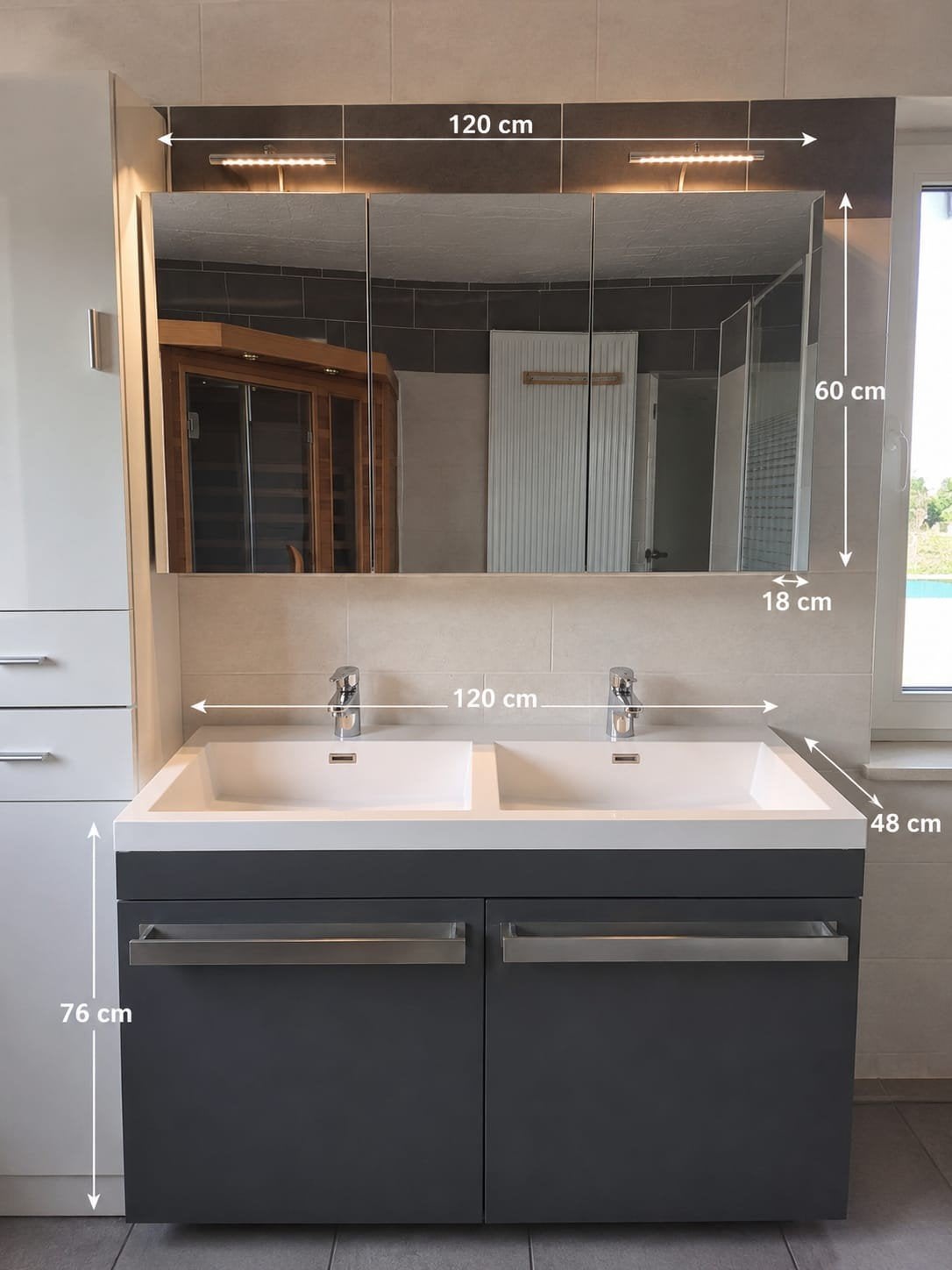Badkamermeubel, Maison & Meubles, Salle de bain | Meubles de Salle de bain, Armoire à miroir, Enlèvement