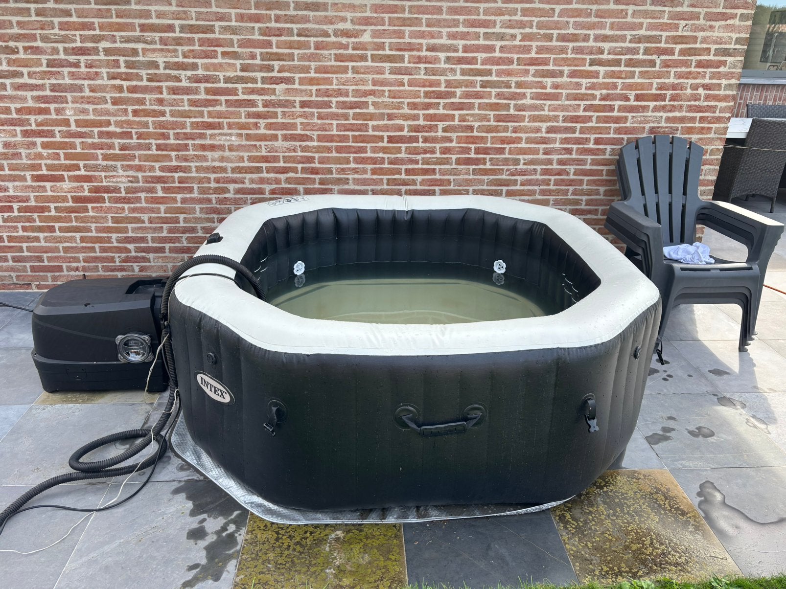 Jacuzzi intex pure spa jet & bubble deluxe, Tuin en Terras, Ophalen, Zo goed als nieuw, Afdekzeil, Opblaasbaar