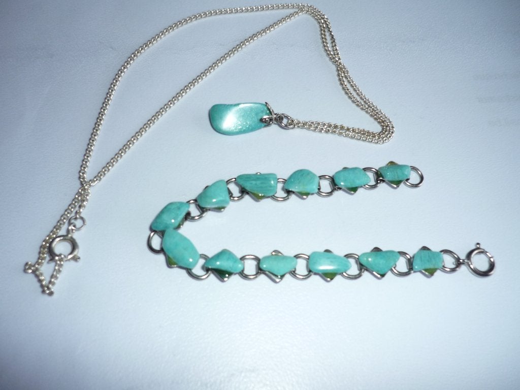 Parure bijoux pour fillette, Enlèvement ou Envoi, Comme neuf, Vert, Bracelet