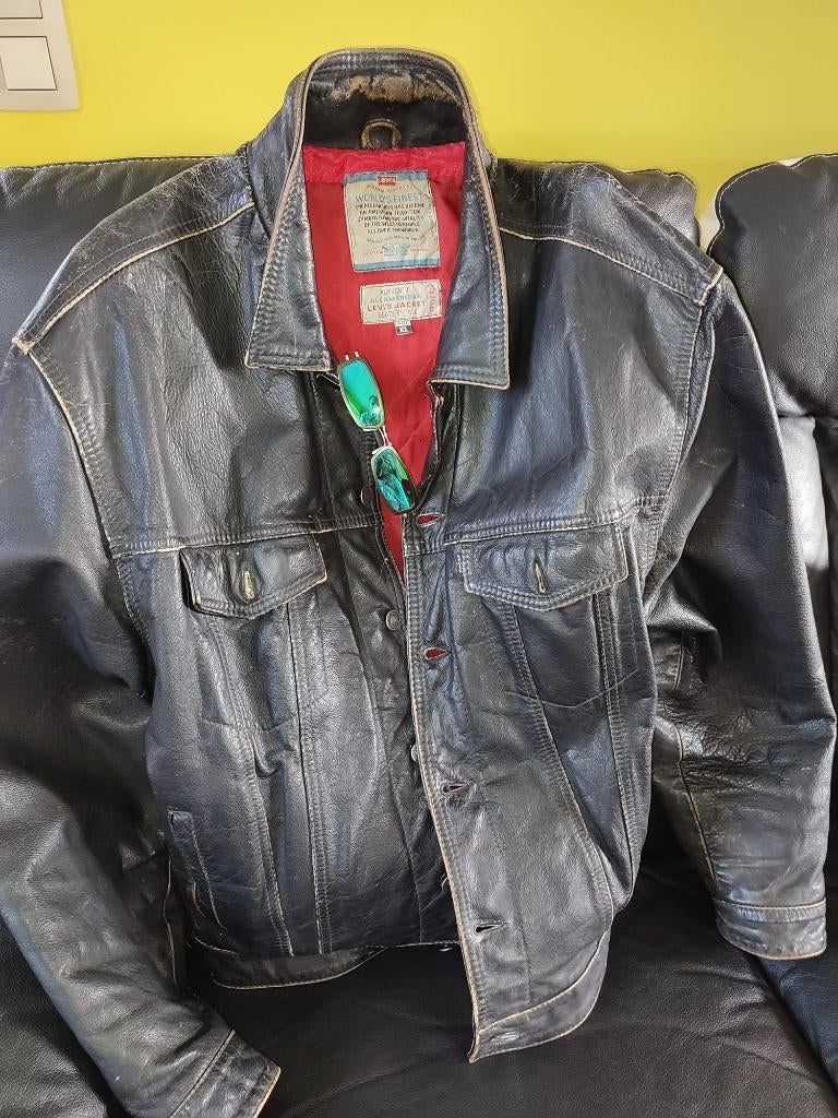 Veste cuir Homme Originale Levi’s Trucker, Envoi, Porté, Autres couleurs, Levi’s