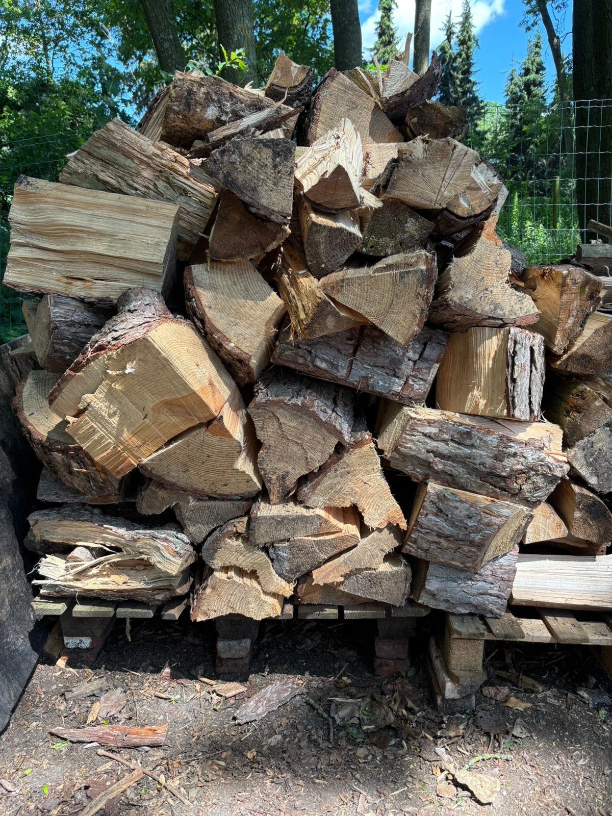 Gekliefd hout 1,5 kuub, Ophalen