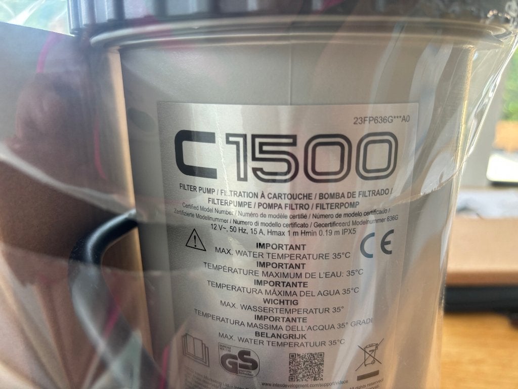 Intex filterpomp c 1500 niet gebruikt, Tuin en Terras, Ophalen, Nieuw, Zwembadpomp