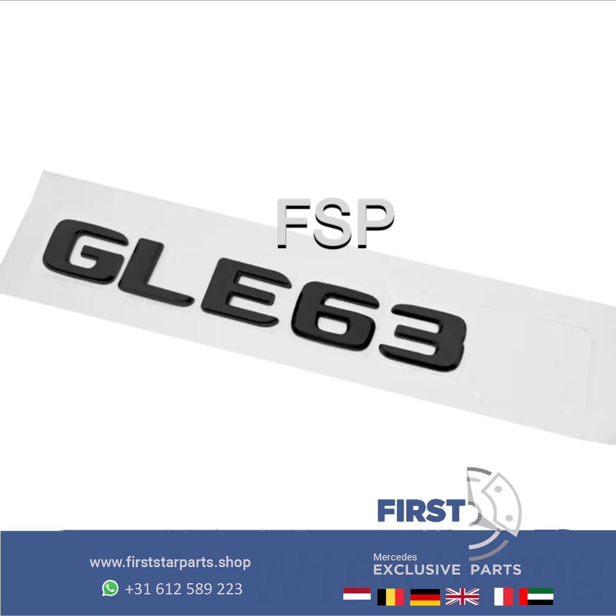 LETTERS W166 W292 GLE63 AMG ZWART LOGO Mercedes GLE Klasse 6, Gebruikt, -, Ophalen of Verzenden, Achter