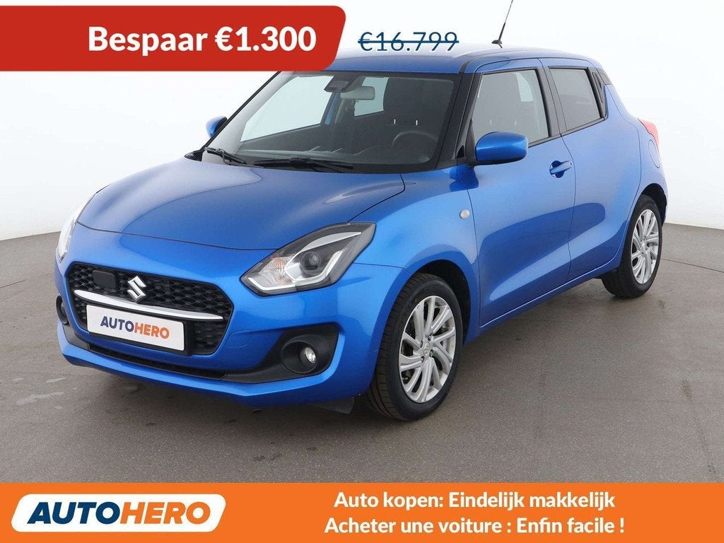 Suzuki Swift 1.2 DualJet Mild-Hybrid Comfort+ (bj 2023), Auto's, Voorwielaandrijving, Stof, Gebruikt, Blauw