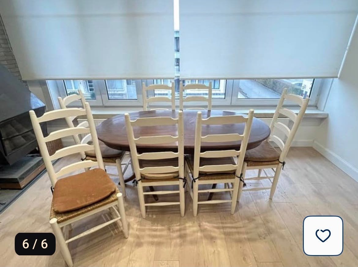 meubels, tafel stoelen bijzettafel zetel kasten, Ophalen