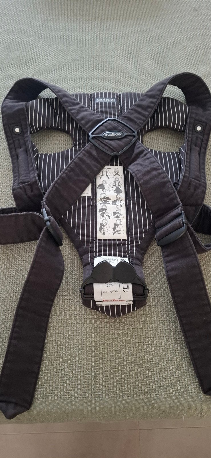 BabyBjörn Draagzak Baby. Zwart met wit. 3,5 kg tot 11 kg., Kinderen en Baby's, Babydragers en Draagdoeken, Ophalen of Verzenden