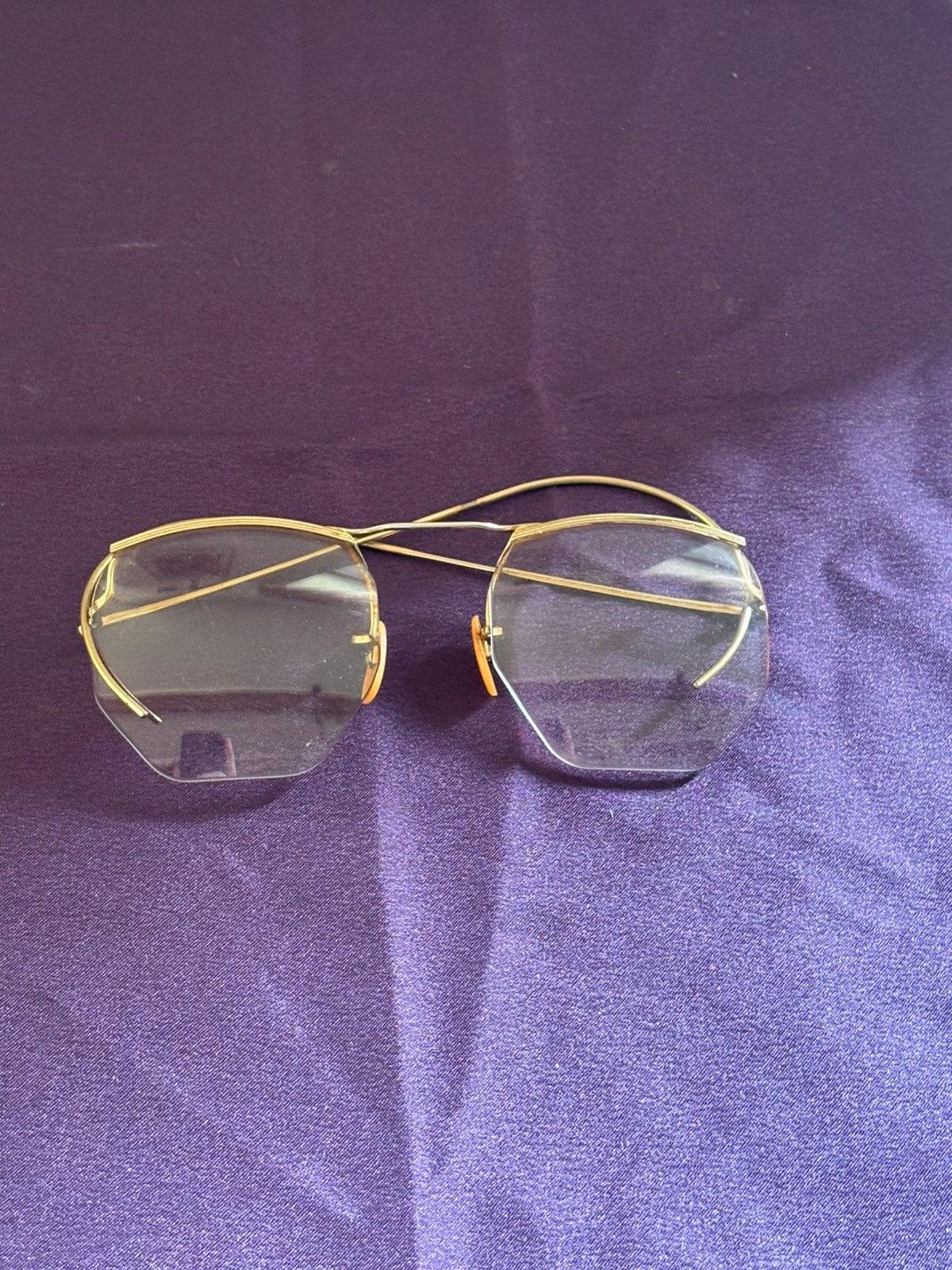 Prachtige Vintage Art Deco Bril– 12K Gold Filled Rimless, Ophalen