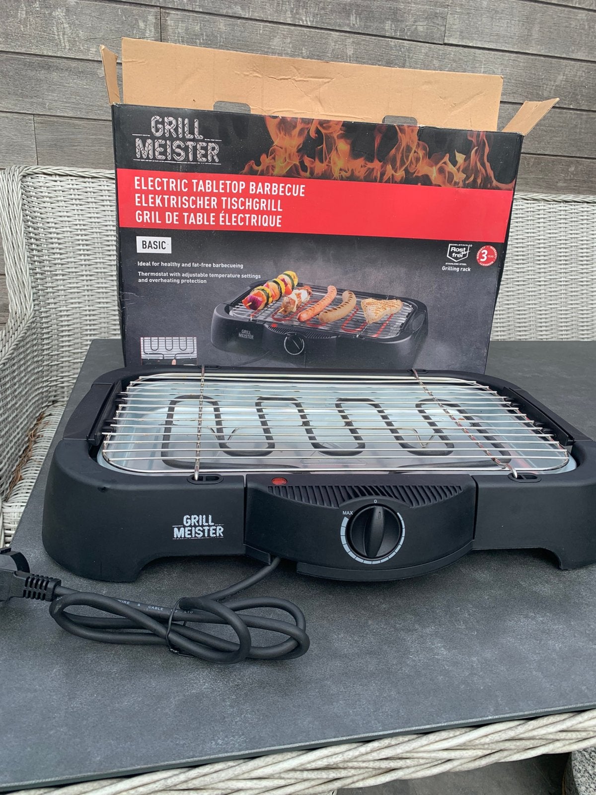 Elektrische tafel barbecue, Tuin en Terras, Ophalen, Nieuw