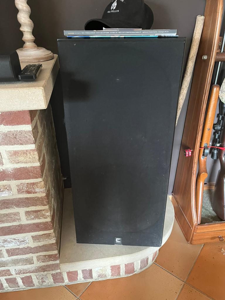 Te koop:2 muziekboxen, Audio, Tv en Foto, Luidsprekerboxen, Gebruikt, 120 watt of meer, Front, Rear of Stereo speakers, Ophalen