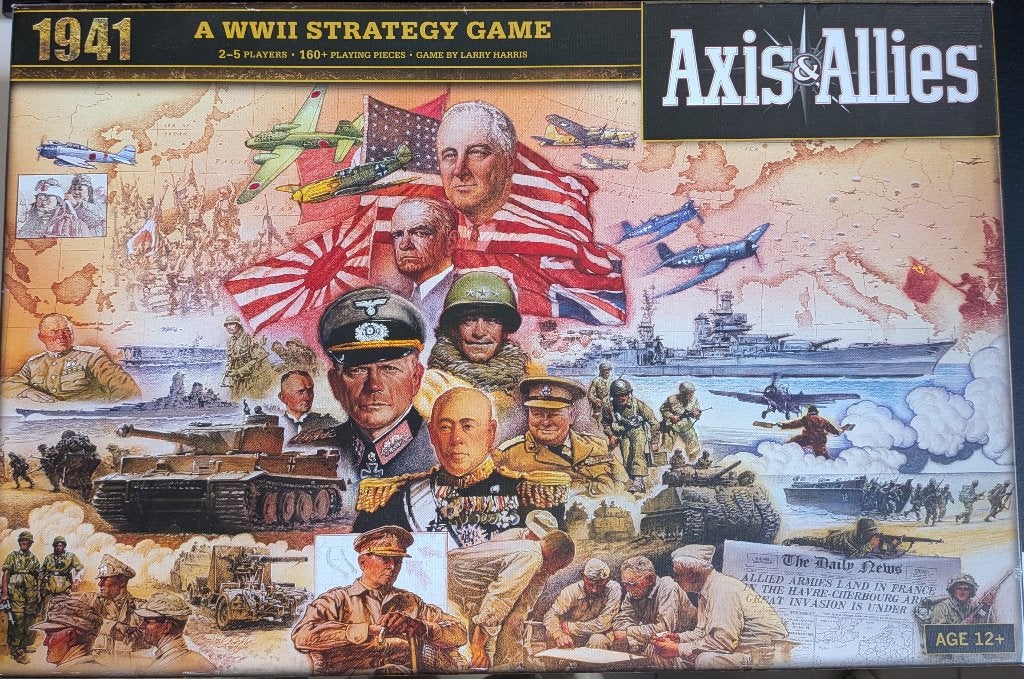 Jeu de plateau anglais Axis Allies, Trois ou quatre joueurs, Enlèvement, Comme neuf, Avalon hill
