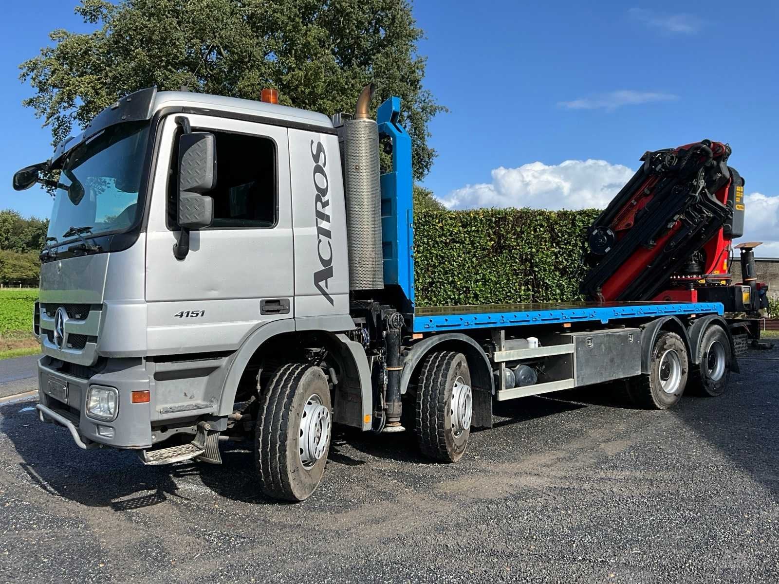 Mercedes Actros V8 8x4 avec grue Palfinger PK78002 + JIB, Autos, Euro 5, Achat, Entreprise, Autres carburants