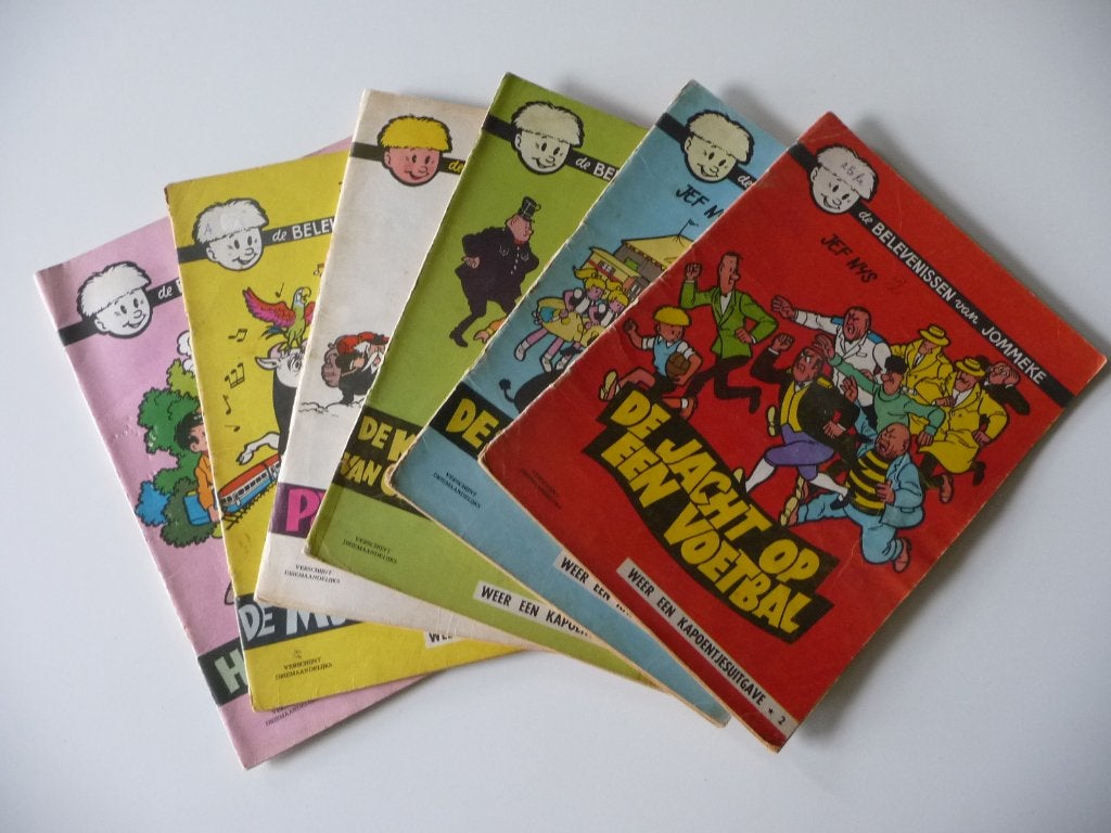 Jommeke - eerste 6 albums, Boeken, Gelezen, Jef Nys., Ophalen of Verzenden, Meerdere stripboeken