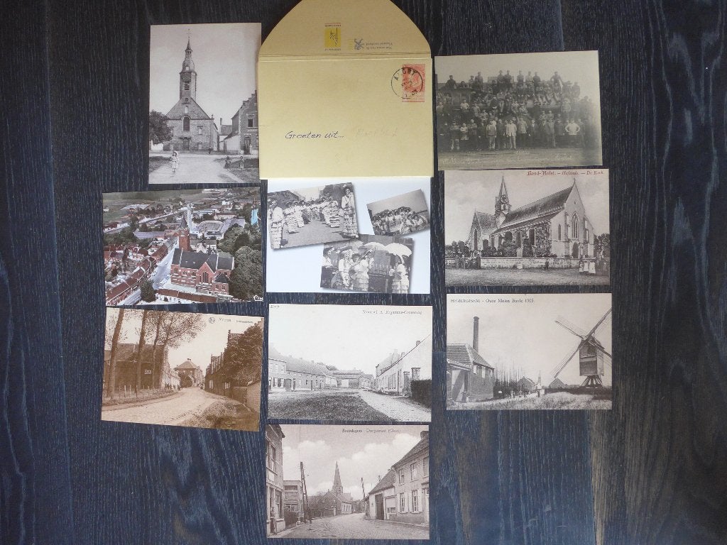 Aalst ; Groeten uit ..postkaarten deelgemeenten -9 stuks, Verzamelen, Ophalen of Verzenden, 1980 tot heden, Ongelopen, Oost-Vlaanderen