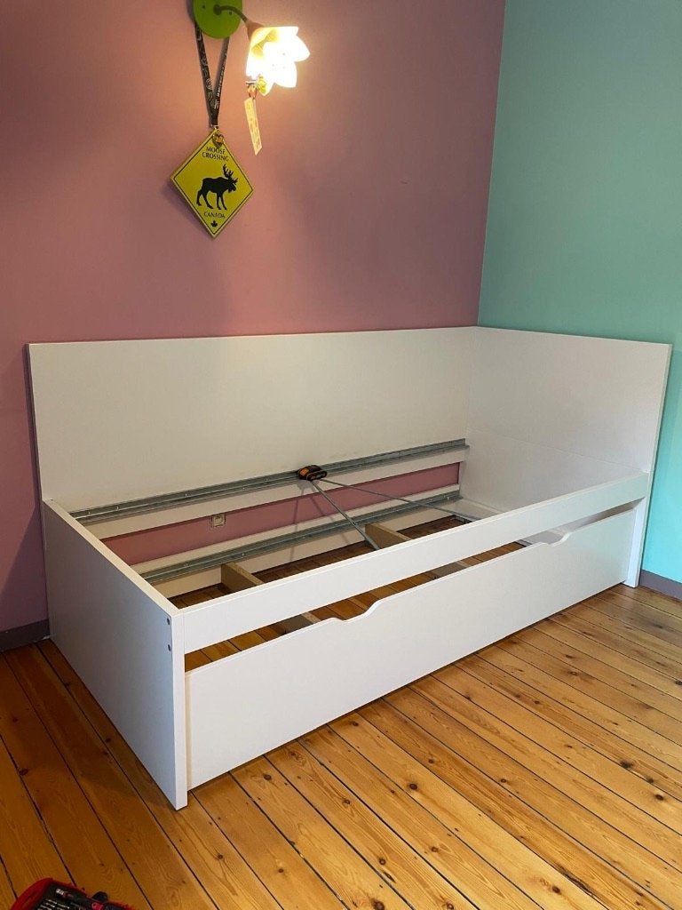 Canapé/Lit gigogne IKEA vihals, 2 x 80x200, Maison & Meubles, Chambre à coucher | Lits, Comme neuf, Deux personnes, 80 cm, 200 cm