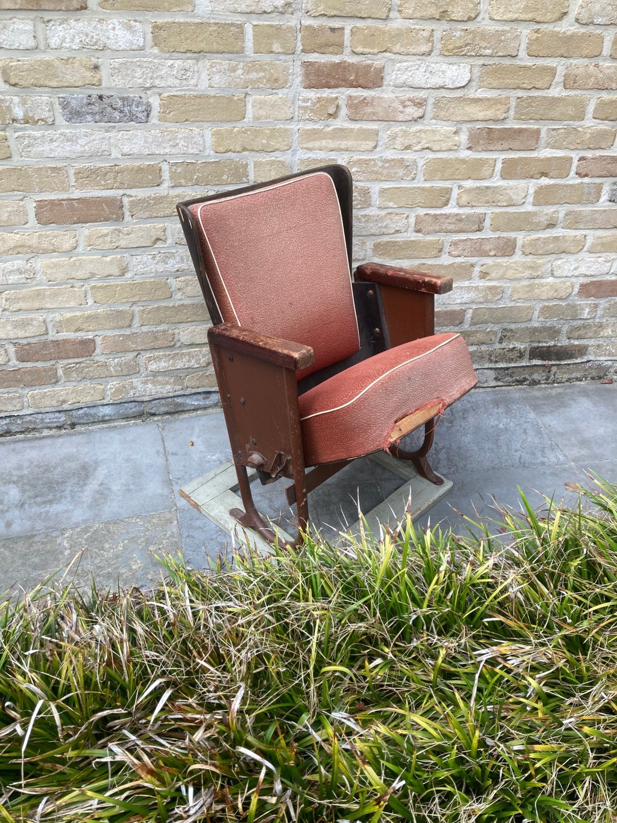 Vintage cinema plooistoel, Ophalen, Gebruikt, Retro, Rood