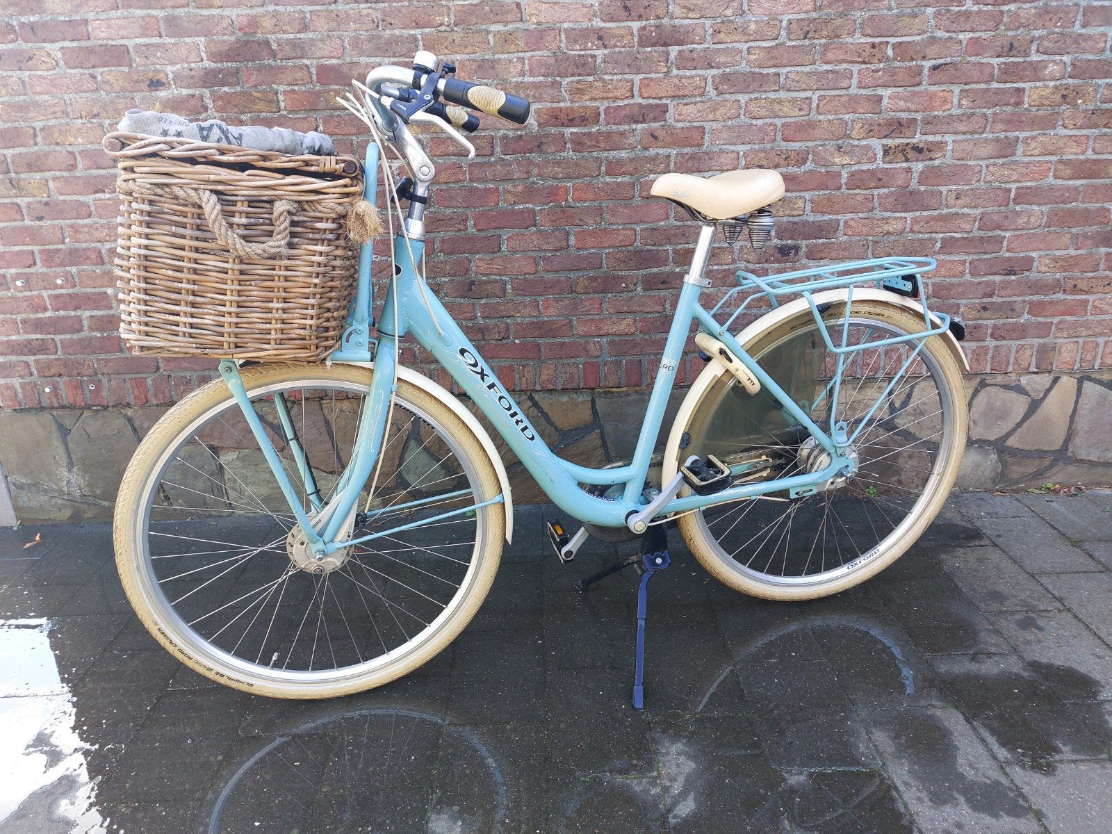 mooie oxford meisjes/ damesfiets met rieten mand, Autres marques, Frein à tambour, Enlèvement, 50 à 53 cm