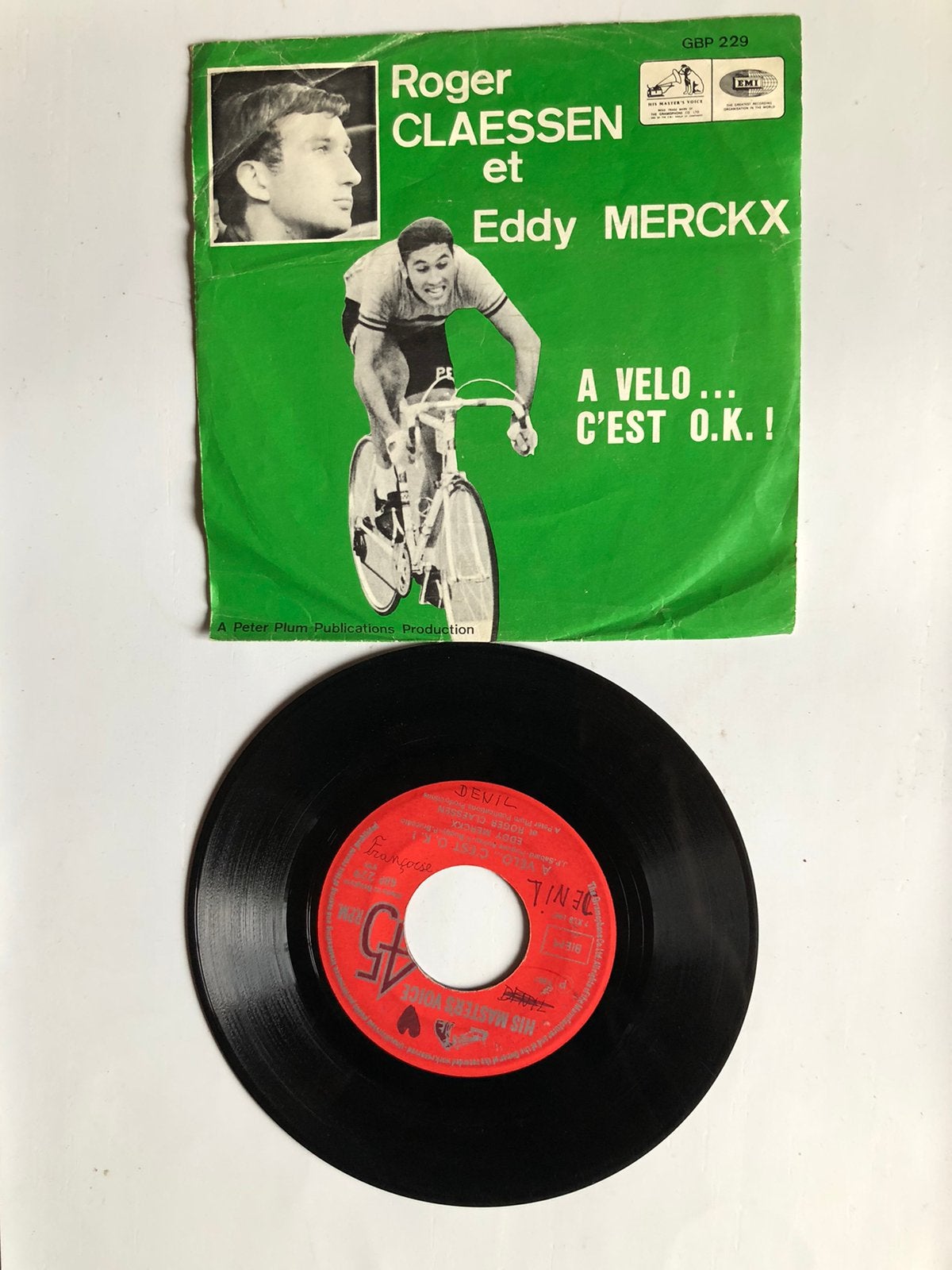 R.Claessen & Eddy Merckx : a vélo... c'est bon (1967), Envoi, Utilisé